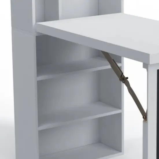 Wall Mount Folding Desk Cabinet with Blackboard White - Danya B. image {14}