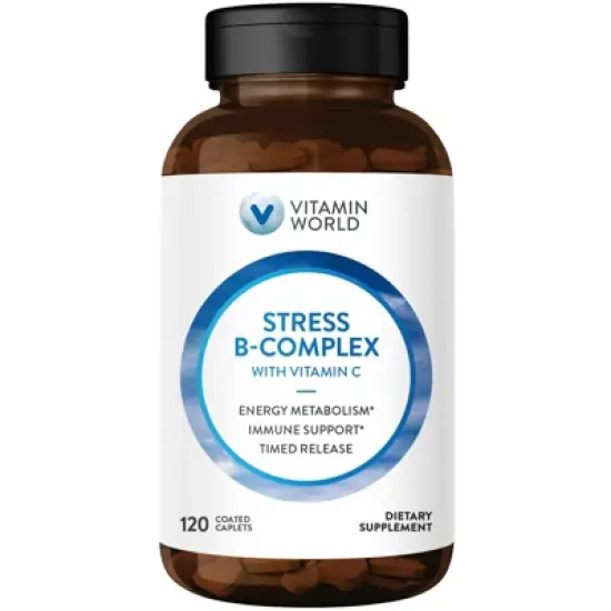 Vitamin World - Stress B-Complex with 500 mg. Vitamin C Timed Release image {2}