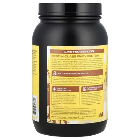 MuscleTech Nitro-Tech&reg; Whey Gold, Banana Cream, 2 lbs (907 g) image {2}