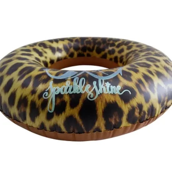 Pool Central 35" Inflatable Leopard Print Swimming Pool Inner Tube image {1}