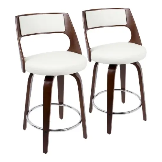 Set of 2 Cecina Upholstered Counter Height Barstools - Lumisource image {13}