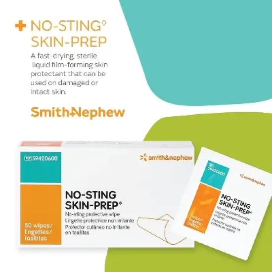 Skin Prep Wipes, [Smith & Nephew], No Sting, 1.0 ml. (Box of 50) image {1}