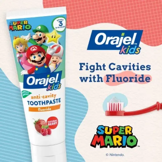 Orajel Kids' Super Mario Fluoride Toothpaste - 4.2oz image {2}