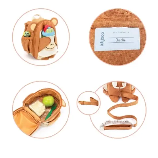 Lulyboo Boo! Monkey Toddler Backpack with Security Harness image {3}