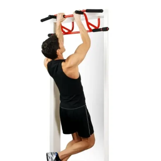GoFit Elevated Chin Up Station - Red/Black image {3}