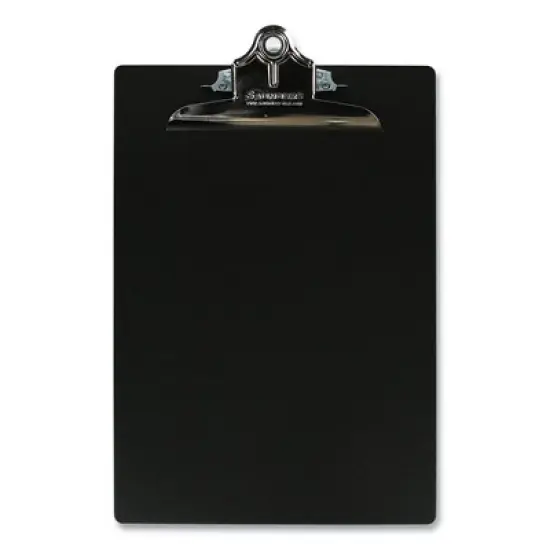Saunders Aluminum Clipboard, 1" Clip Capacity, Holds 8.5" x 11" Sheets, Black image {4}