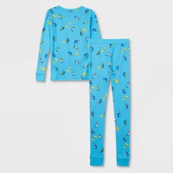 Kids' Hanukkah Matching Family Pajama Set - Wondershop&trade; Blue image {2}