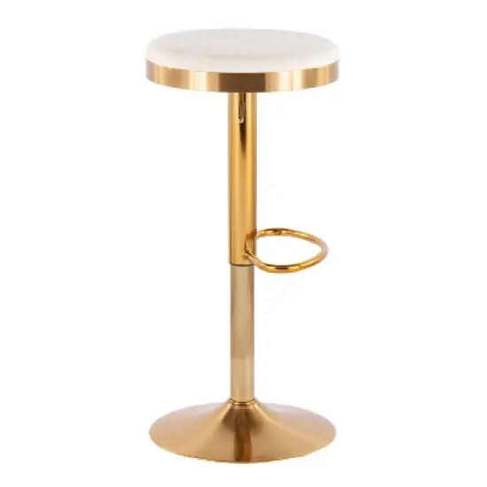 Set of 2 Dakota Glam Adjustable Barstools - LumiSource  image {2}