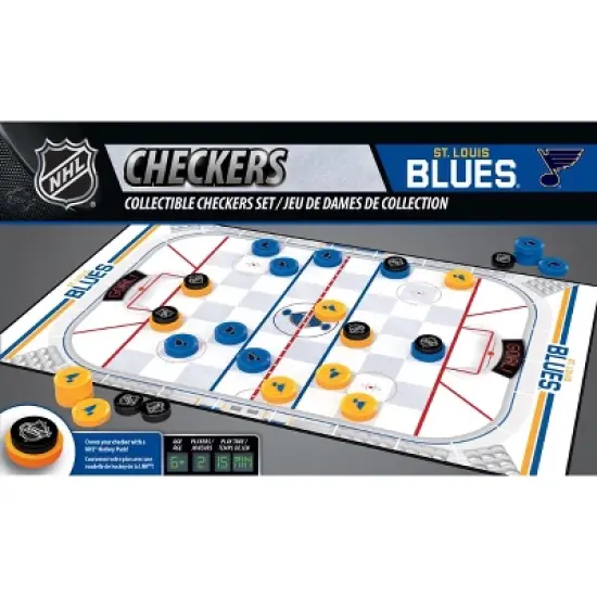 MasterPieces Officially licensed NHL St. Louis Blues Checkers Board Game for Families and Kids ages 6 and Up image {4}