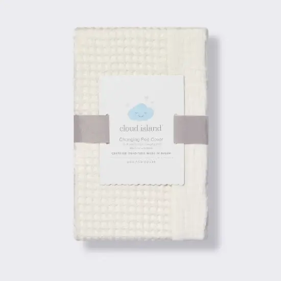 Muslin Waffle Changing Pad Cover - Cream - Cloud Island&trade; image {2}