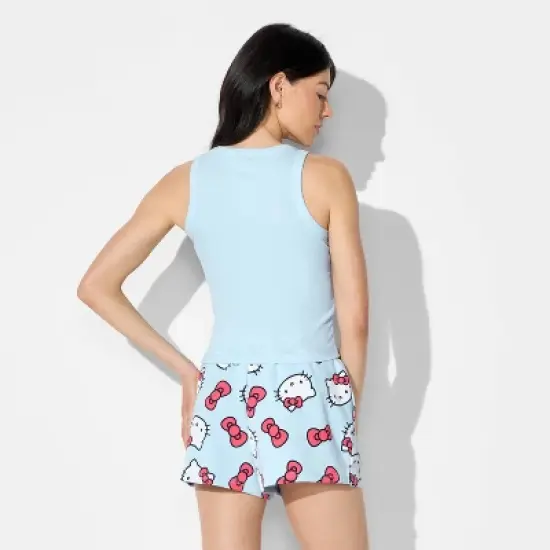Women's Hello Kitty Graphic Tank Top - Light Blue image {2}