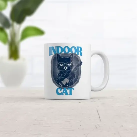 Crazy Dog Indoor Cat Mug Funny Sarcastic Introvert Coffee Cup-11oz image {1}