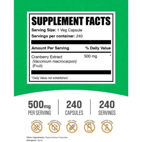 BulkSupplements Cranberry Extract Capsules image {1}