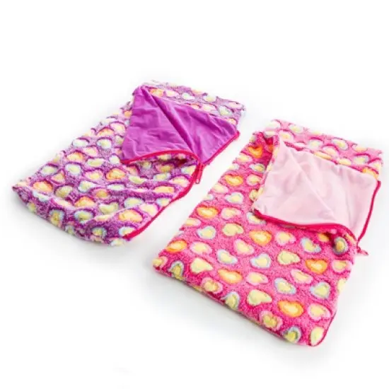 The Queen's Treasures Set of Two Pink & Purple 18 Inch Doll Sleeping Bags image {5}