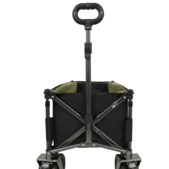 FURNIinspire Outdoor Serving Carts Collapsible Folding Wagon 400L Extra Collapsible Wagon with Tailgate Beach Wagon Cart, Black, 49.02"*22.05"*35.04" image {3}