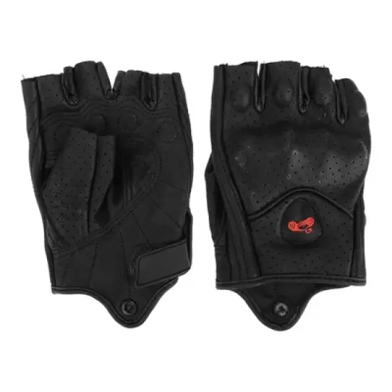 Unique Bargains Motorcycle Half Finger Gloves Black 1 Pair image {6}
