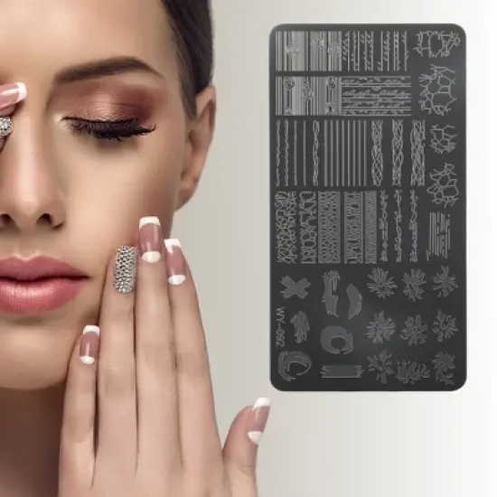 Unique Bargains Colorful Nail Art Stamp WY-092 Silver Tone 1 Pc image {3}