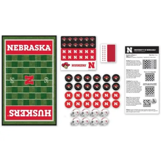 MasterPieces Officially licensed NCAA Nebraska Cornhuskers Checkers Board Game for Families and Kids ages 6 and Up image {2}