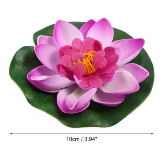 Unique Bargains Artificial Lotus Flower for Garden Ponds Pool Decor 3 Pcs image {3}