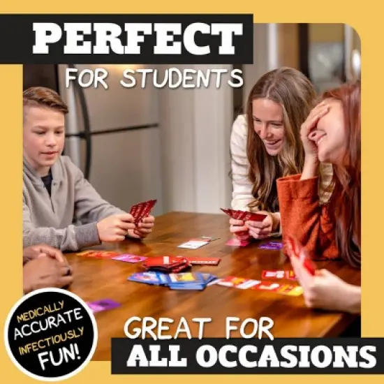 University Games Organ Attack Game: Classic Board for 4-6 Players, Social Skills, 30-45 Min Play, Includes Cards, Instructions image {3}