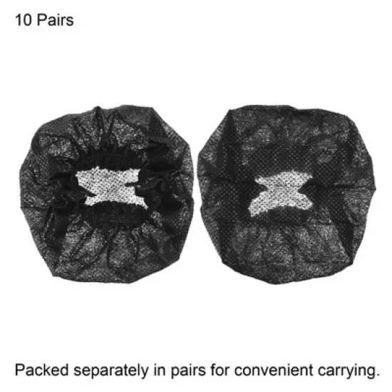Unique Bargains Disposable Flexible Elastic Fabric Washable Headphone Covers 10 Pairs image {2}