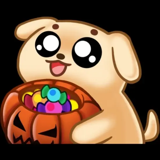 Girl's Design By Humans Halloween Candy Pup By Puppers T-Shirt image {1}
