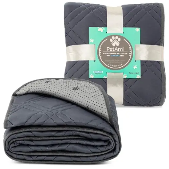 PetAmi Waterproof Cooling Blanket Mat for Dog Cat Pet, Anti Slip Indoor Cool Pad, Q-MAX Sofa Couch Bed Crate Cover image {7}