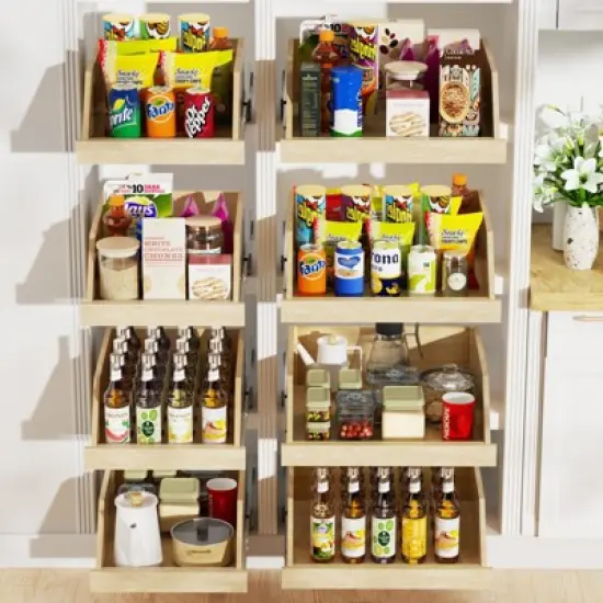 Pull Out Cabinet Organizer with Full Extension Rail Slides for Kitchen Cabinet Pantry with U Bracket image {7}