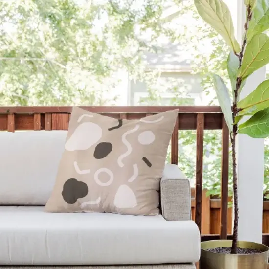 20"x20" Deny Designs Cortney Herron Abstract Outdoor Throw Pillow: Polyester Fill, Plain Weave Fabric, All Ages image {1}