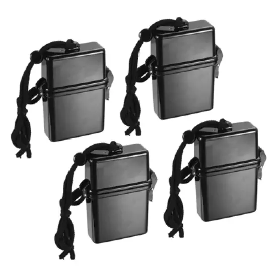 Unique Bargains Waterproof Case ID Card Badge Holders with Lanyard 4 Pcs image {7}