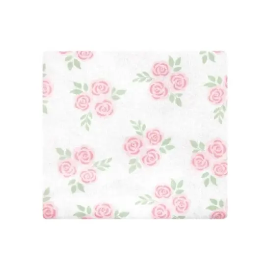 Hudson Baby Infant Girl Cotton Flannel Receiving Blankets Bundle, Pastel Butterfly, One Size image {4}