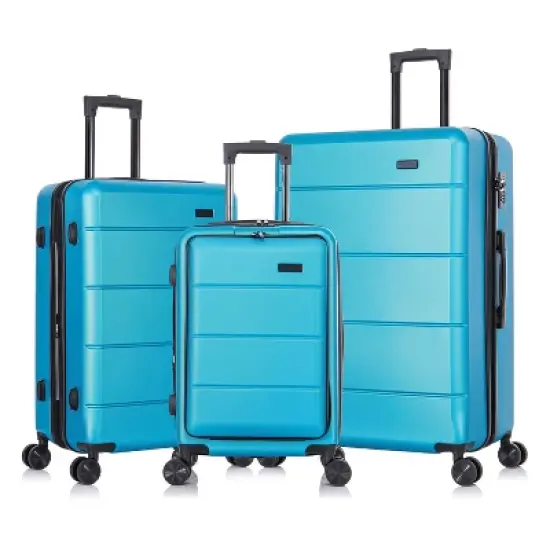 InUSA Elysian Lightweight Hardside Carry On Spinner 3pc Luggage Set image {18}