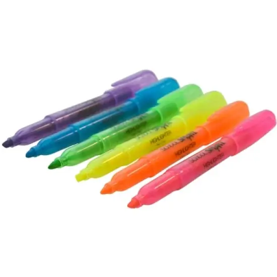 School Smart Pen Style Highlighters, Chisel Tip, Assorted Colors, Pack of 48 image {3}