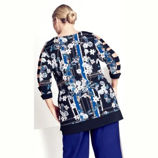 Women's Plus Size Alanah Top - navy | AVENUE STUDIO image {1}