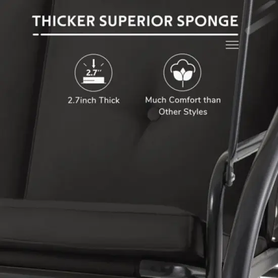 Anybear convertible black swing chair 2-person image {2}