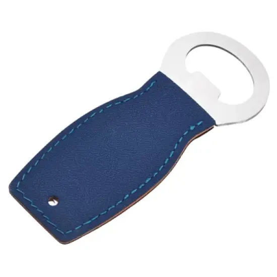 Unique Bargains Stainless Steel Portable Beer Soda Bottle Opener with Leather Handle for Bar Party image {4}