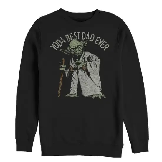 Men's Star Wars Yoda Best Dad Ever Sweatshirt image {2}