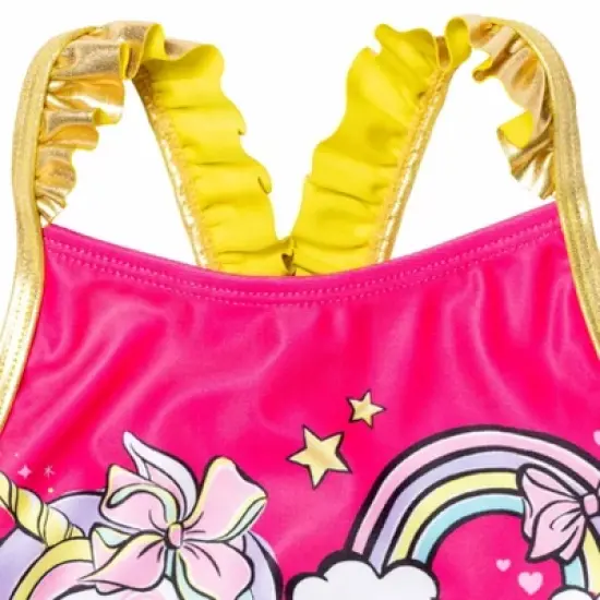 JoJo Siwa Girls Racerback Tankini Top and Bikini Bottom Swim Set Little Kid to Big Kid  image {3}