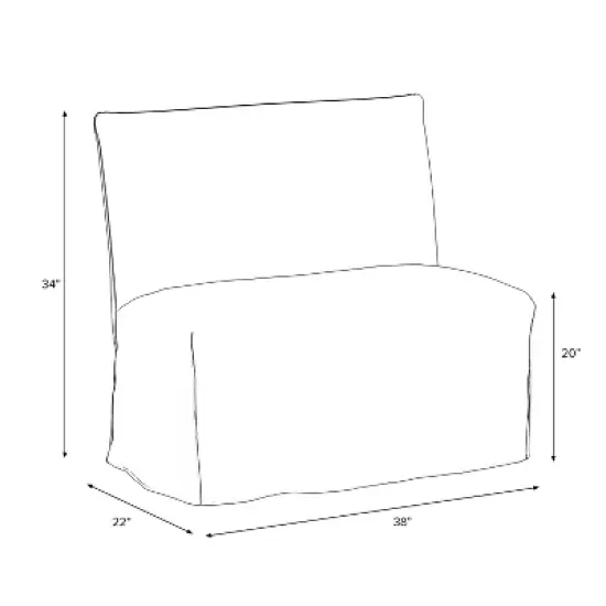Replacement Slipcover Only for 38" Jean Dining Banquette - Threshold&trade; image {6}