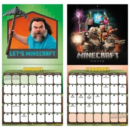 Minecraft 2026 Movie 12"x12" Wall Calendar image {5}