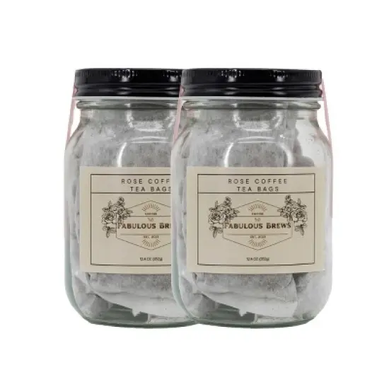 Fabulous Brews 12.4 oz Rose Infused Coffee Tea Bags - Pack of 2 image {9}