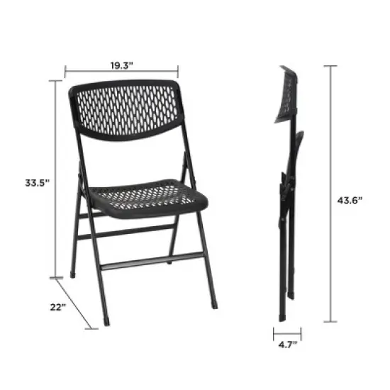 COSCO Ultra Comfort Commercial XL Plastic Folding Chair image {5}