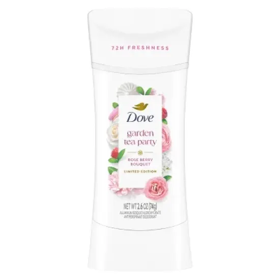 Dove Beauty Advanced Care Limited Edition Garden Tea Party Solid Antiperspirant & Deodorant Rose Berry Bouquet - 2.6oz image {8}