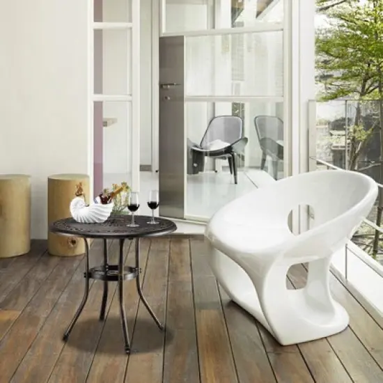 Karl Home Round Metal Outdoor Side Table image {7}