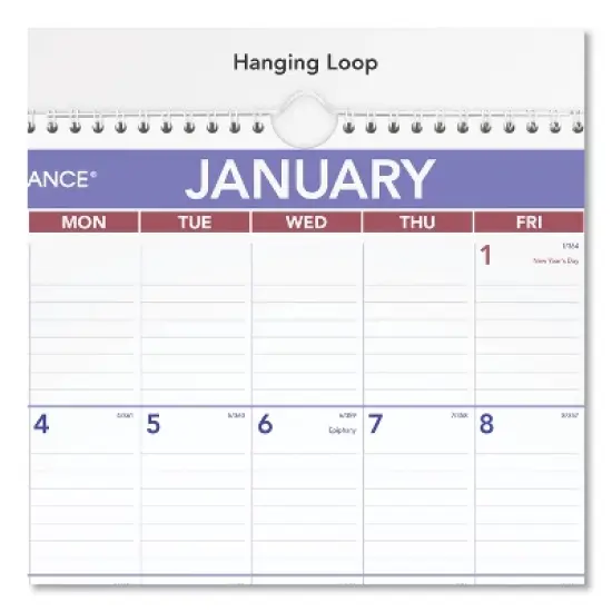 Erasable Wall Calendar, 12 x 17, White Sheets, 12-Month (Jan to Dec): 2026 image {1}