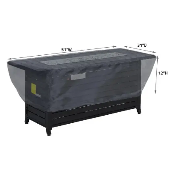Summerset Shield Fire Pit Cover Ultimate Protection for Your Outdoor Furniture Rectangle Mercury image {1}