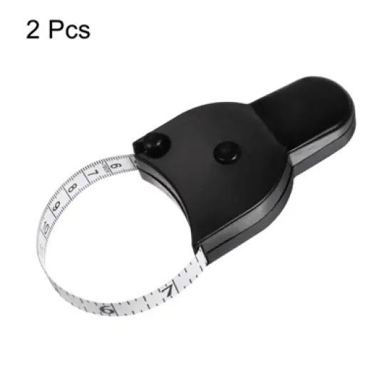 Unique Bargains Dual Side Automatic Retractable Tape Rulers and Measuring Tools 60 Inch/150cm 2 Pcs image {2}
