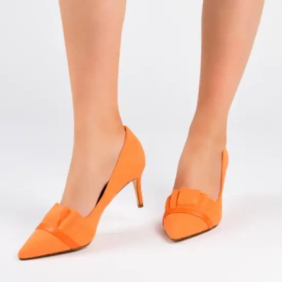 Journee Collection Womens Marek Pointed Toe Mid Heel Pumps image {8}