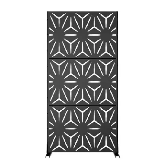 PexFix Outdoor Metal Privacy Screen Garden Fence in Stars Pattern image {2}