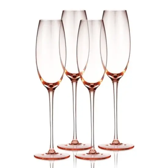 Berkware Elegant Sparkling Colored Champagne Flutes - 7.3oz image {12}